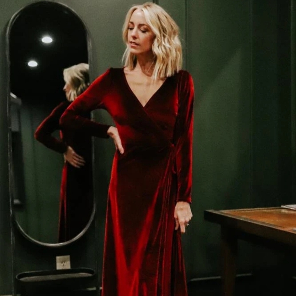 Baltic Born Esmerelda Velvet Wrap Maxi Dress